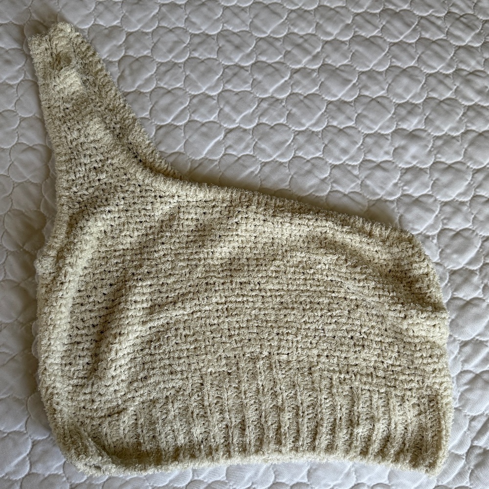 Jonathan Simkhai Knit One Shoulder Crop Top Size Large